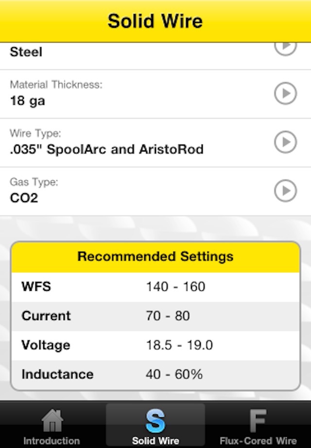 ESAB Welding Parameters Set-Up Guide screenshot 2