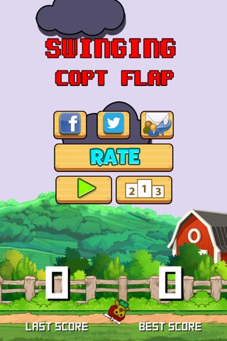 Red Copter Flap Free Arcade Game screenshot 3