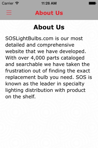 SOSLightBulbs.com screenshot 4