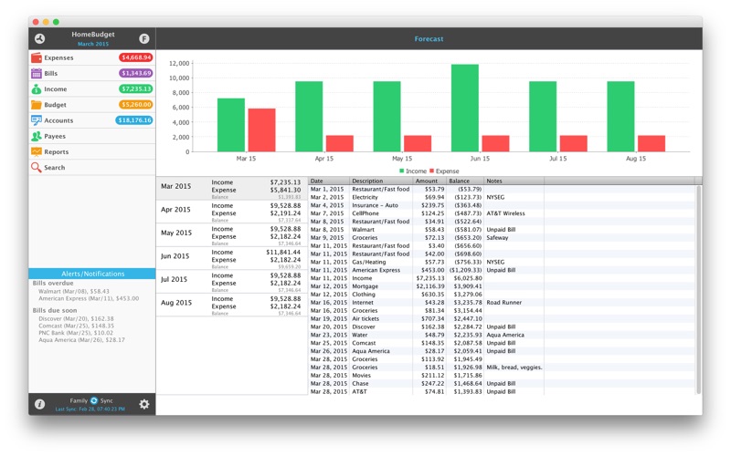 HomeBudget with Sync screenshot1