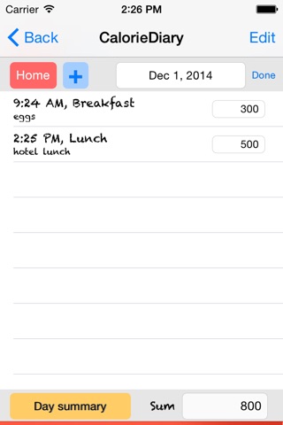 Calorie Diary - Health integrated. Count calories and loose weight! screenshot 2