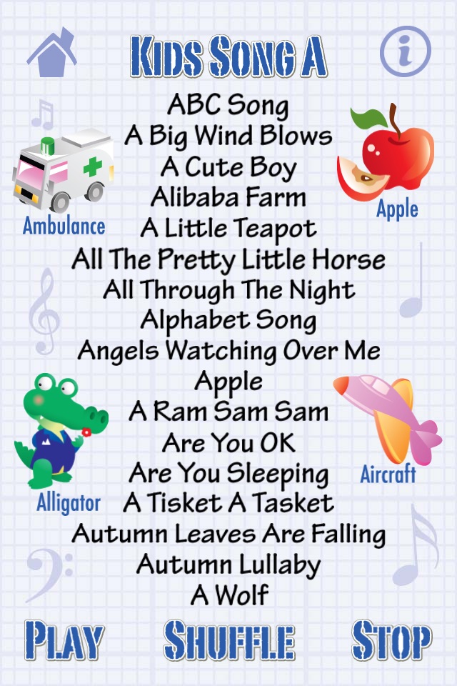 Kids Song A - Best Baby Learn English Words & Child Music App screenshot 2