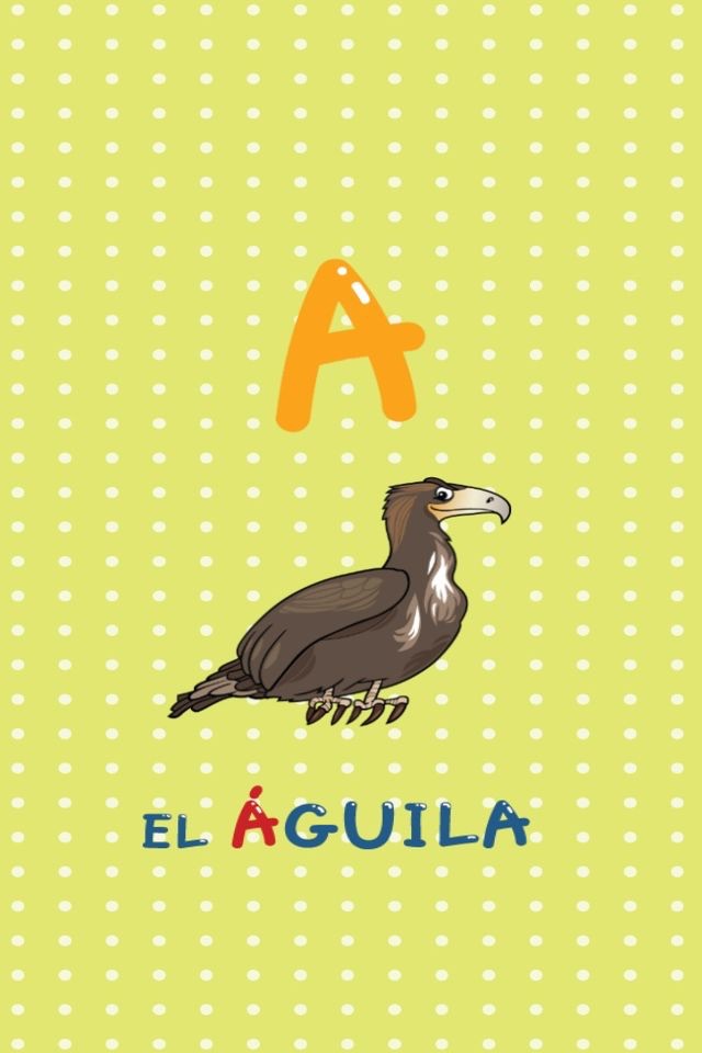 ABC Animals Spanish Alphabets Flashcards: Vocabulary Learning Free For Kids! screenshot 2