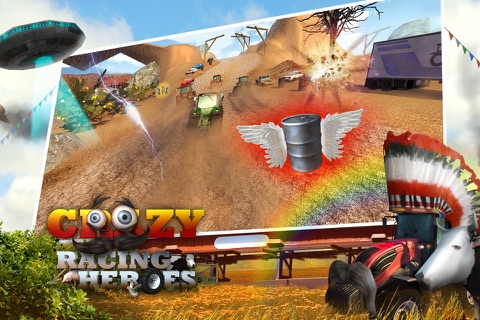 A Crazy Racing Heroes Premium: Fun Tractor Driving Derby 3D screenshot 4