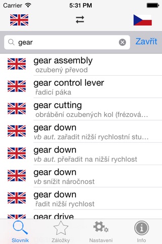 TZ-one Velký anglicko-český/ česko-anglický slovník screenshot 2