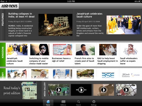 Arab News (for iPad) screenshot 2