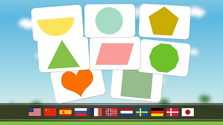 Learn shapes with educational flashcards with words for kids and toddlers