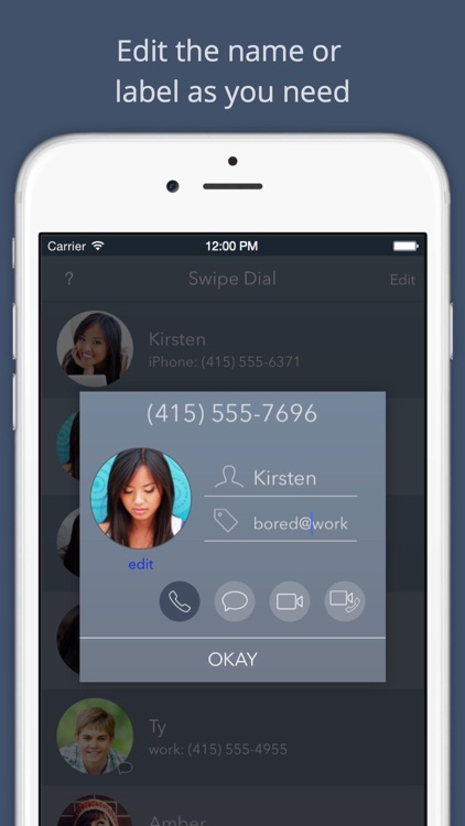 Swipe Dial - Speed Dial Widget