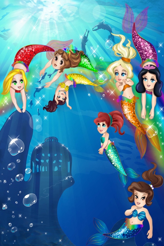 Mermaid Princess Coloring Pages for Girls and Games for Ltttle Kids screenshot 3