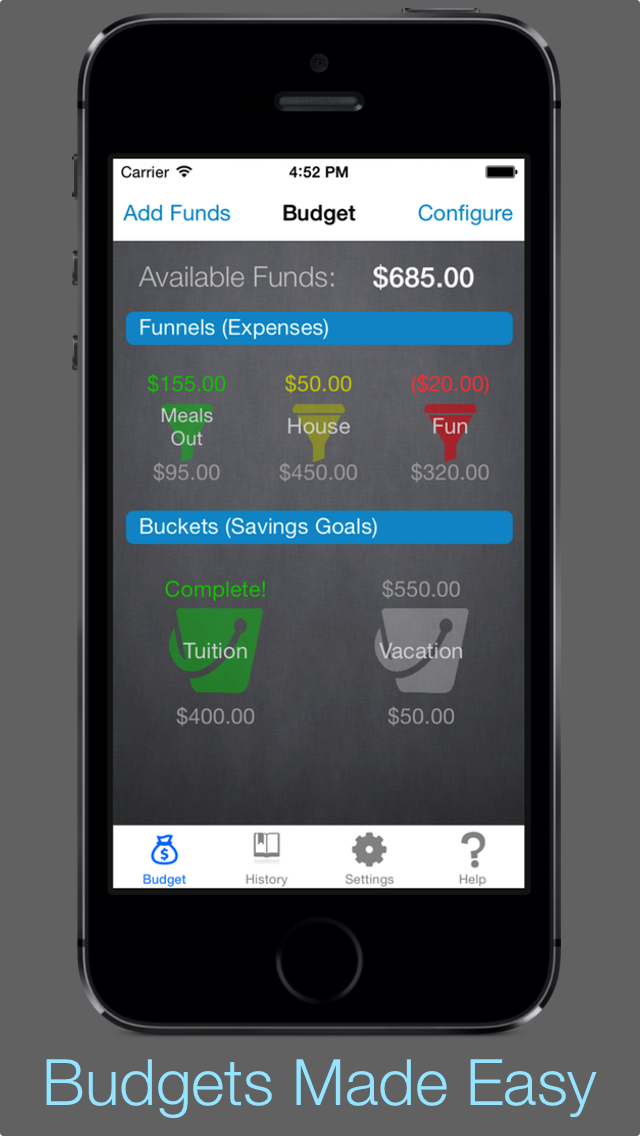 Buckets and Funnels - Savings and Expense Budgeting Appのおすすめ画像1