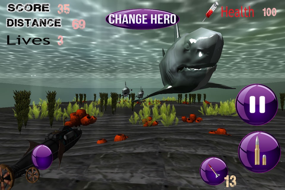 Megamouth Shark Uboat Persecution - Banish The Dreadful Megafish Undersea 3D screenshot 4