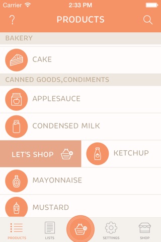 Let's Shop - Grocery shopping list is just a swipe away! screenshot 2