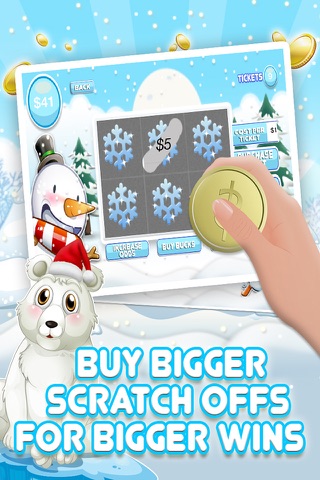 White Christmas Scratchers - Win Big with instant Lottery Scratch-Offs, Snow, Holiday and Christmas Cards FREE screenshot 2