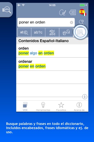 Diccionario Esencial Español-Italiano/Italiano-Spagnolo VOX screenshot 2