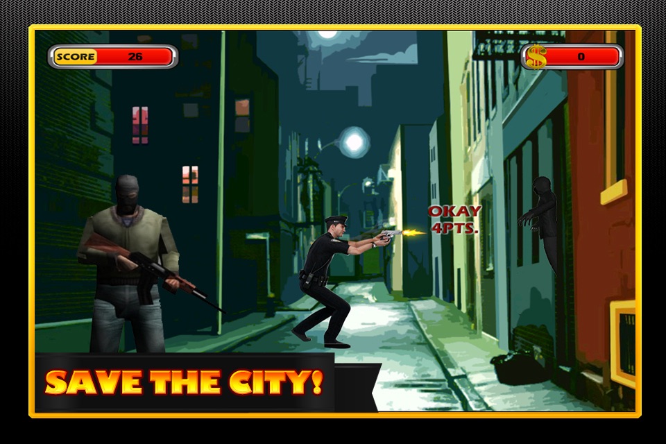 Cops vs Robbers City Streets Attack - Fun Shooting Sniper Police Games for Free screenshot 2