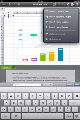 Sheets Suite To Go - for Microsoft Office Excel & Quickoffice Quicksheet  edition screenshot 4