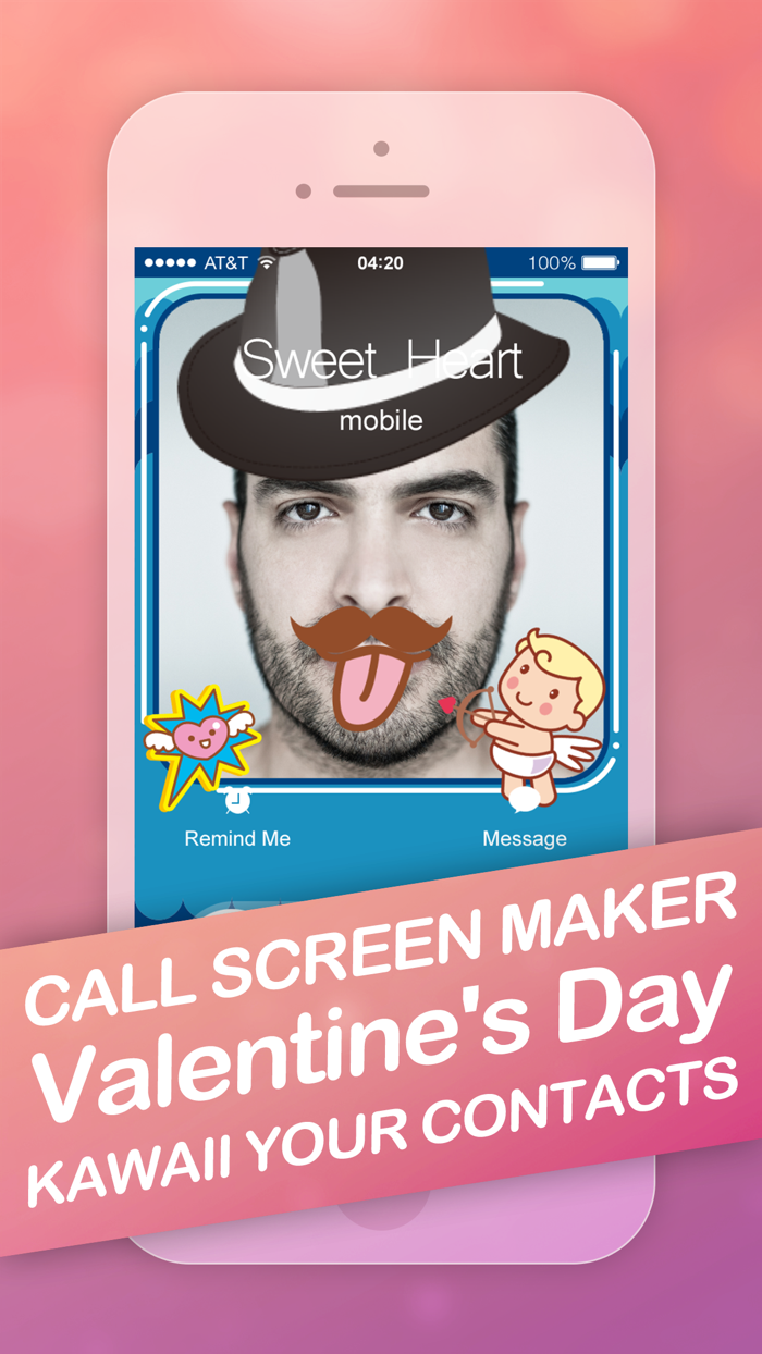 Call Screen Maker Pro - Pink Valentines Day Special for iOS 8