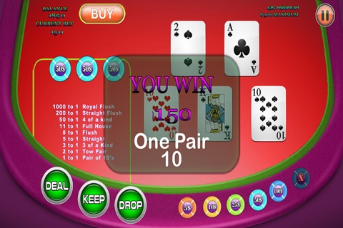 Grand Casino Board : 5 Card Poker Free screenshot 4