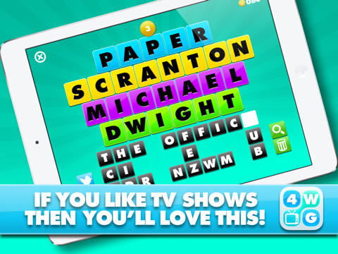 4 Word TV Game HD - Find the link and guess the TV show screenshot 3