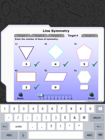 Maths Workout - Line Symmetry screenshot 4