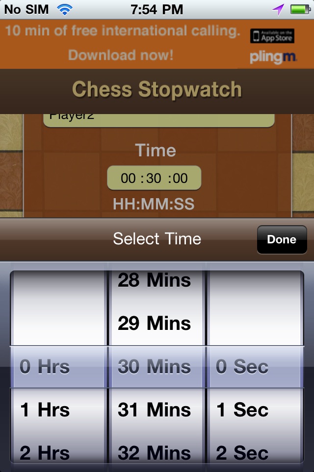 Chess Stopwatch Free screenshot 2