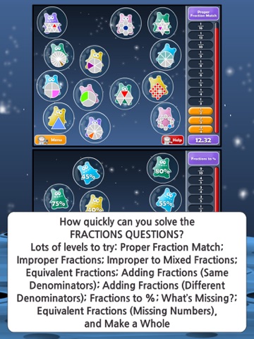 Maths Martians HD: Fractions screenshot 2