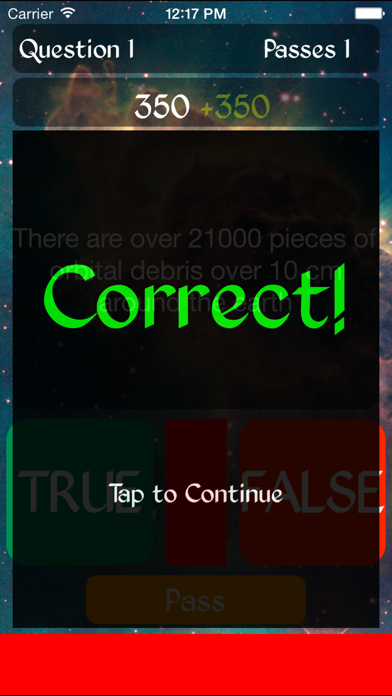 How to cancel & delete True or False Astronomical - Test your knowledge of Astronomy and Space from iphone & ipad 3