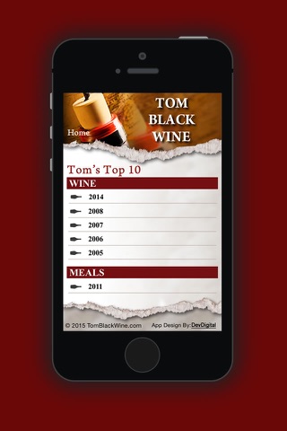 Tom Black Wine screenshot 3