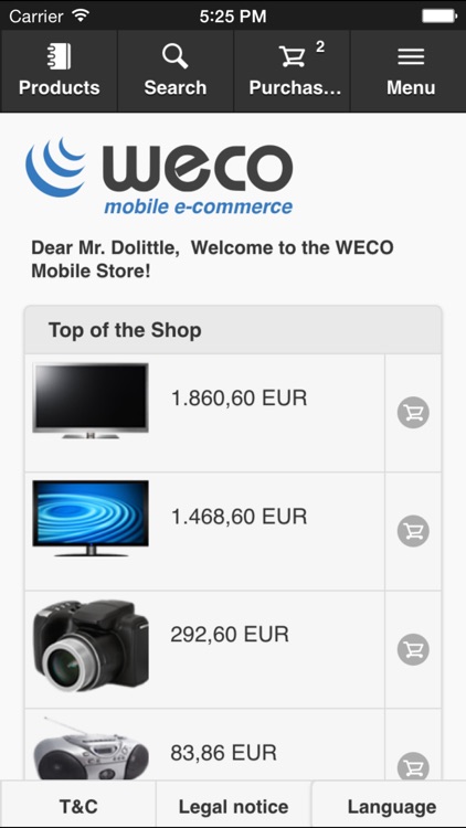 WECO E-Commerce Mobile