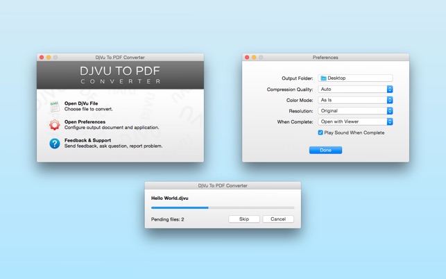 DjVu To PDF Converter