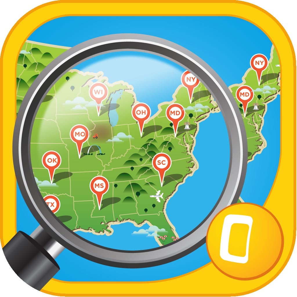 Discover US States and Capitals for TheO SmartBall - Brain Based Learning, Geography Teaching Tool icon