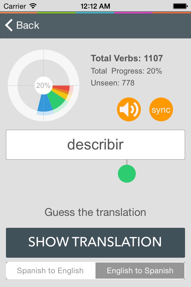 Spanish Verb Coach - Learn Subject Pronouns and Practice Verb Conjugations screenshot 2
