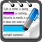 Taking a picture what you want to learn by heart and hiding it by a marker, you can easily make notes for verbal memory