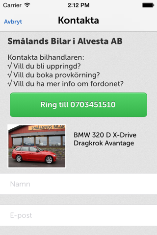 Smålands Bilar i Alvesta AB screenshot 2