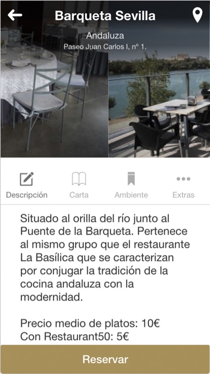 Restaurant50 - reserva en restaurantes recomendados de Sevilla, Madrid, Málaga y Valencia screenshot-3