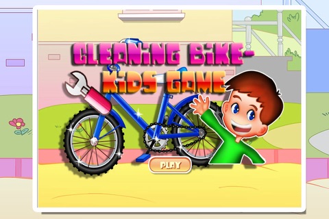 Cleaning bike-kids game screenshot 4