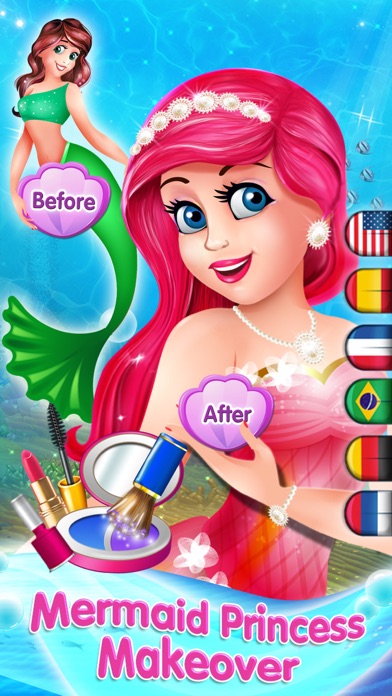 How to cancel & delete Mermaid Princess Makeover -  Dress Up, Makeup & eCard Maker Game from iphone & ipad 1