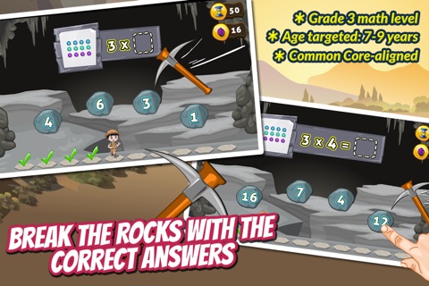 Treasure Dash Math Lite: Fun Multiplication Games for Kids screenshot 3