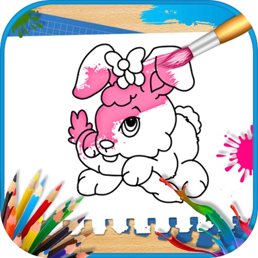 colouring book for kids - free game icon