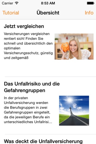 Unfallversicherung - Ratgeber und Vergleich screenshot 2