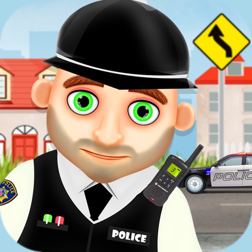 Hero policeman for kids Icon