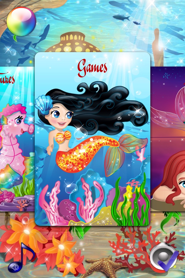 Mermaid Princess Coloring Pages for Girls and Games for Ltttle Kids screenshot 2