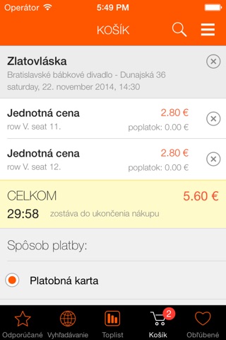 Interticket.sk screenshot 4
