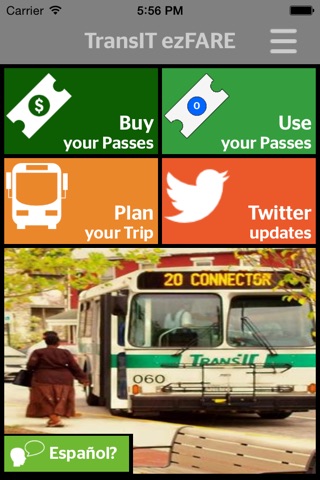 TransIT ezFARE screenshot 2