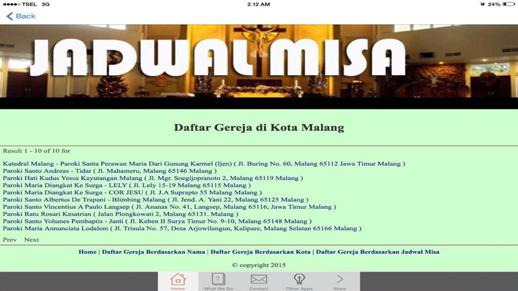 Jadwal Misa Gereja Katolik Seluruh Indonesia