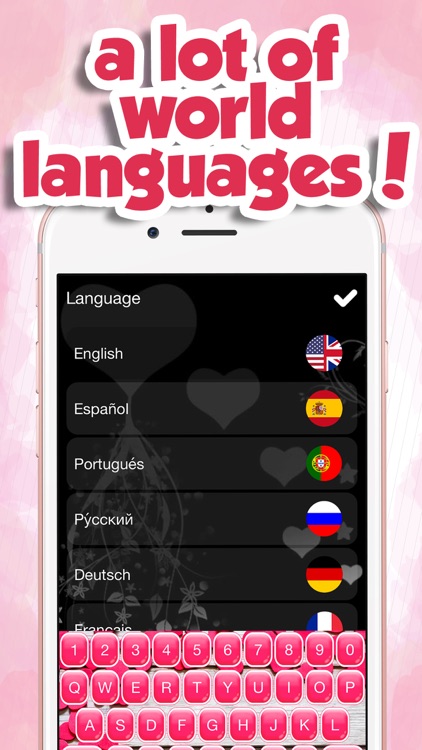 Pink Keyboard for Girls – Custom Color Keyboard Themes with Cute Glitter Backgrounds and Font screenshot-3