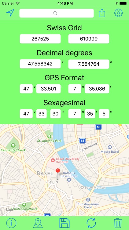 Swiss Grid Coordinates Tool