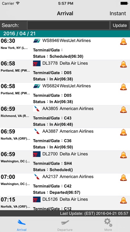 US New York LaGuardia Airport Flight Info
