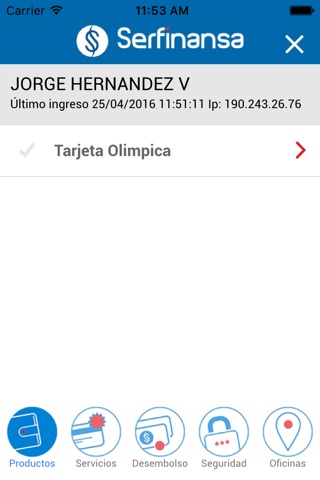 Banco Serfinanza screenshot 2