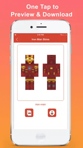 Game screenshot Iron Skins for Minecraft - ironman edition Free apk